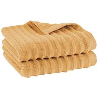 HANDTUCHSET Welle 2er Set Safran - Sahara, Basics, Textil (50/100cm)