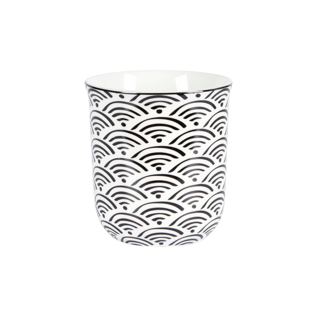 Hrnek na kávu Shiva, 240ml - bílá/černá, Lifestyle, keramika (8,4/9,2cm) - Mömax