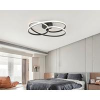 STROPNÉ LED SVIETIDLO MOFER - čierna, Modern, kov/plast (50/13cm) - Premium Living