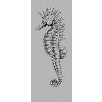 Vliestapete Seahorse Panel - Grau, Basics (100/250cm) - Komar