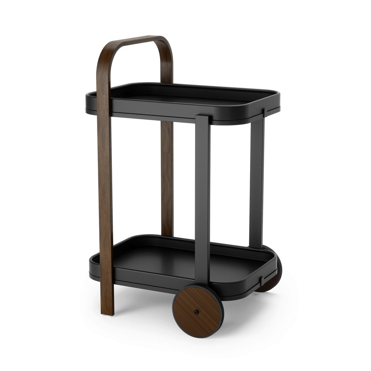 Servierwagen 1015392-048 - Walnussfarben/Schwarz, KONVENTIONELL, Metall (44/80/50cm) - Umbra
