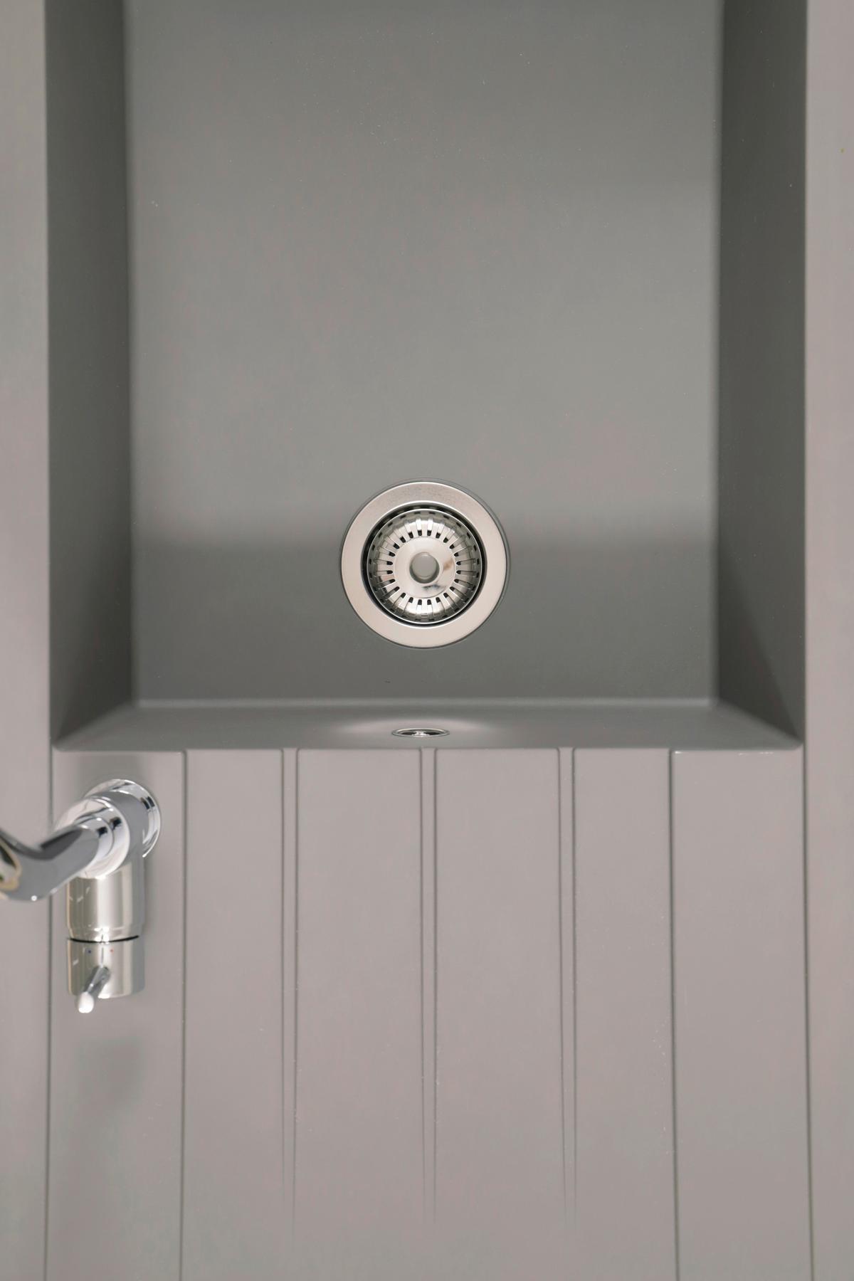 SPÜLE Betongrau B: 100cm - Grau, Trend, Glas/Kunststoff (100/21/50cm) - Respekta