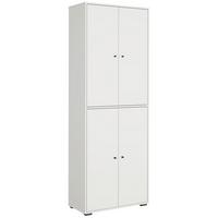 Schuhschrank Dino 023 Weiß B: 70 cm - Schwarz/Weiß, Basics, Holzwerkstoff (70/190/33cm) - P & B