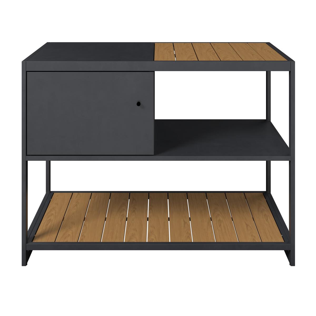 Outdoorküche Santiago Ii - Anthrazit/Naturfarben, Basics, Kunststoff/Metall (120/116/60cm) - Beldano