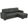 Eckschlafsofa Mediolan Graphitfarben S: 240x160 cm - Schwarz/Graphitfarben, Design, Textil (240/160cm) - Livetastic