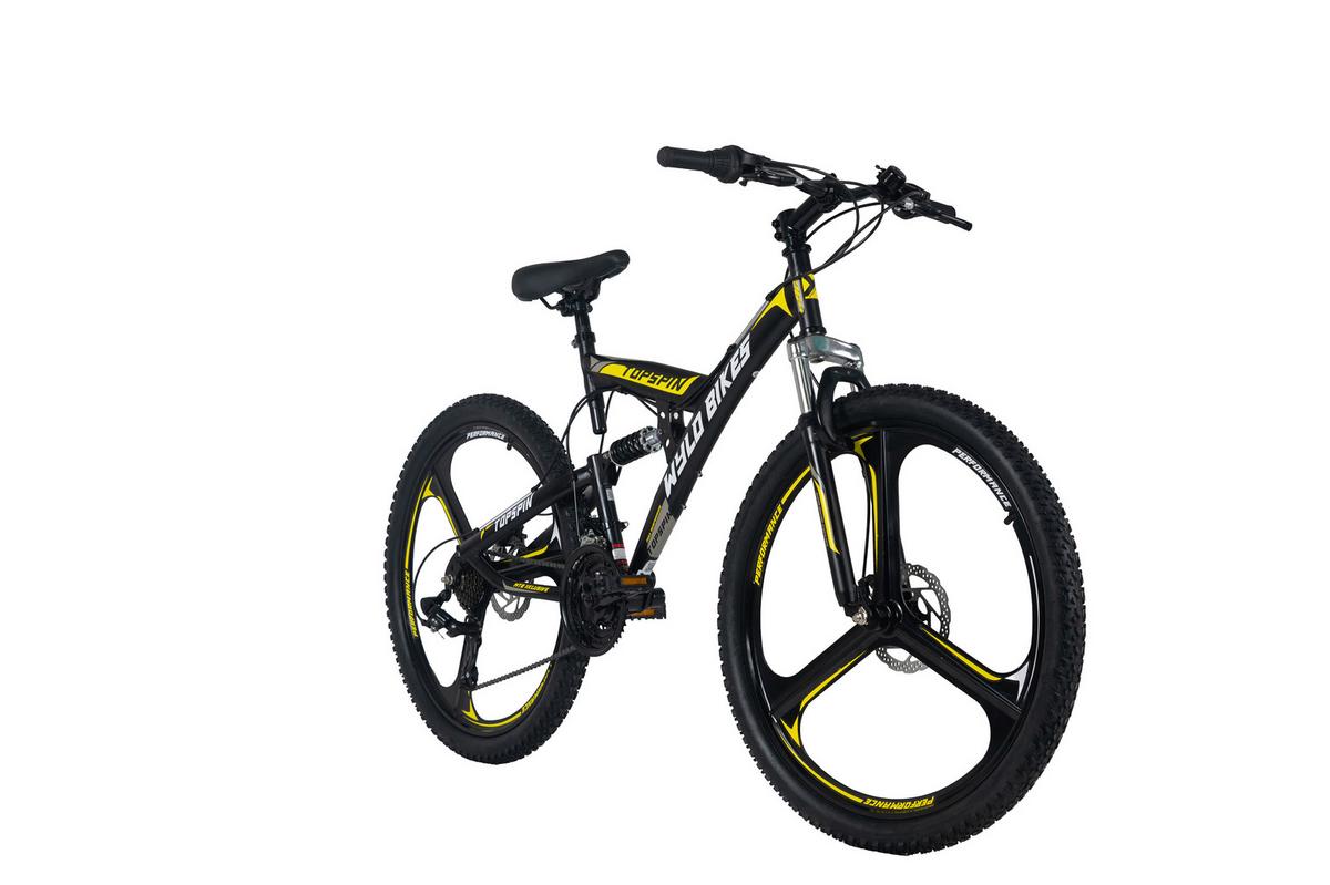 WYLD Mountainbike FullyTopspin schwarz/Gelb 26'' - Schwarz, LIFESTYLE, Metall (25/140cm)