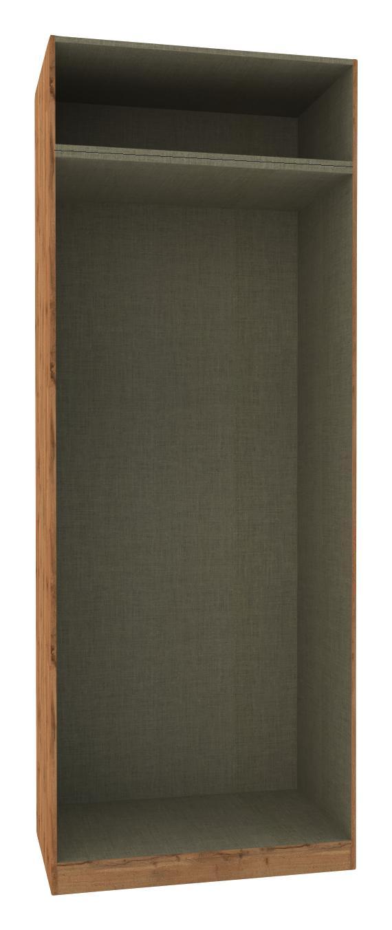 Kleiderschrankkorpus Unit B:91cm Wotan Eiche/twist Dekor - Eichefarben, MODERN, Holzwerkstoff (91,1/242,2/56,5cm) - Ombra