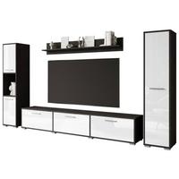 Obývacia stena BOGOTA biela VL/antracit - sivá/biela s vysokým leskom, Basics, kompozitné drevo/plast (240/130/31cm) - MID.YOU