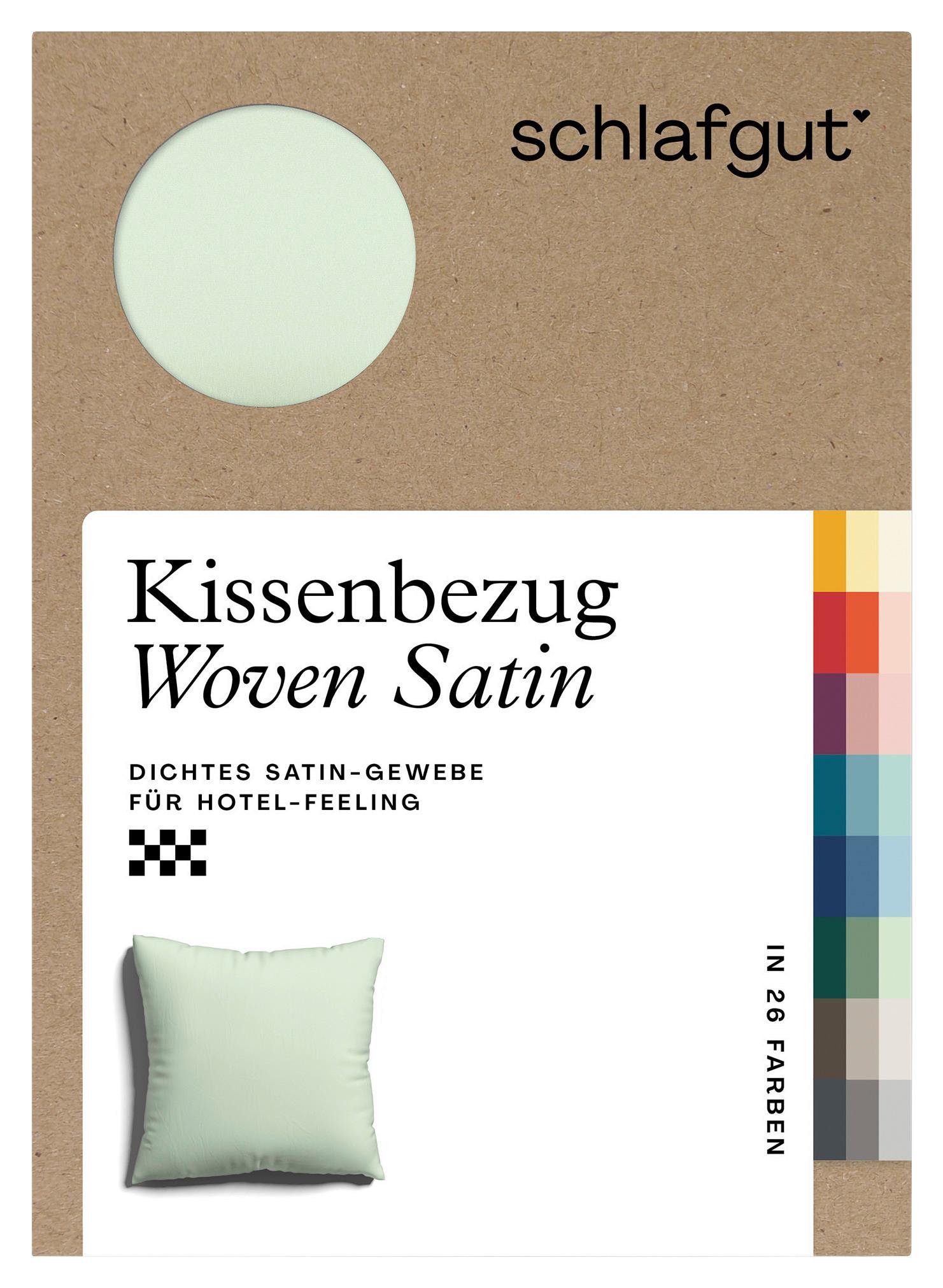 Kissenhülle Woven Satin - Hellgrün, Basics, Textil (40/40cm) - Schlafgut