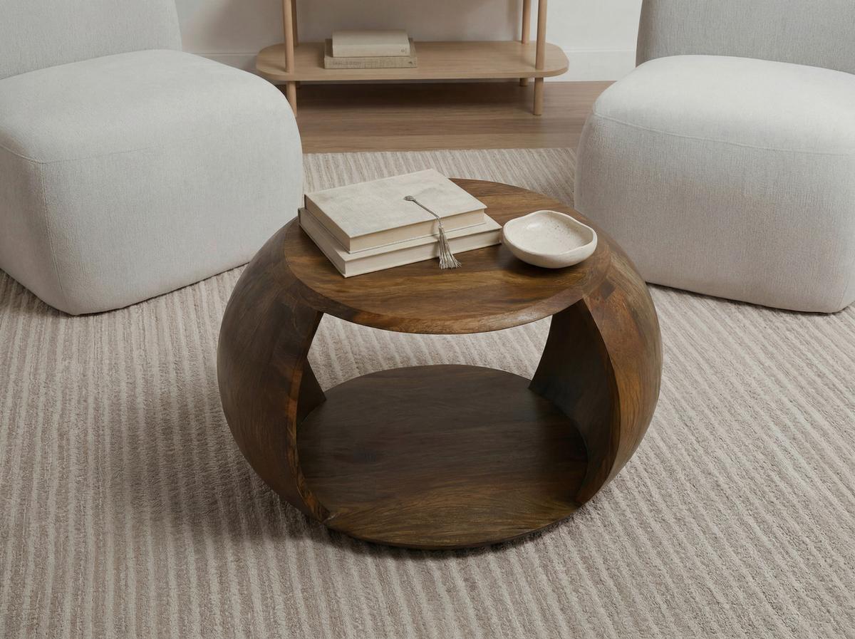 COUCHTISCH Braun B: 60cm - Braun, Design, Holz (60/46/36cm) - MID.YOU