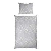 Bettwäsche Irina - Silberfarben/Weiß, MODERN, Textil - Luca Bessoni