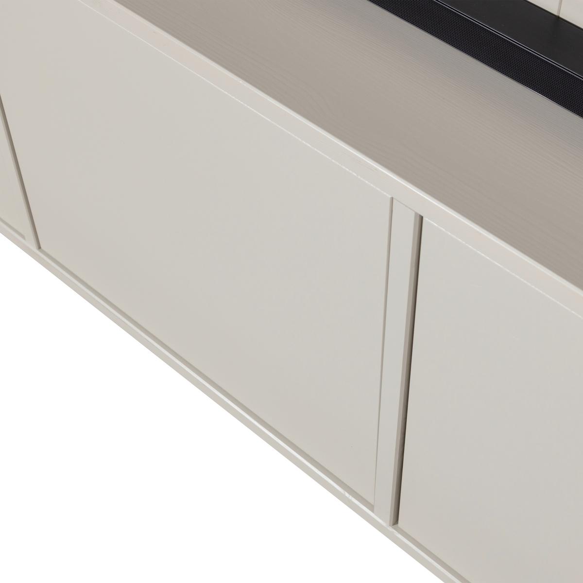 WOHNWAND Meggy Grau B: 160cm - Grau, Design, Holz (160/215/40cm) - Livetastic