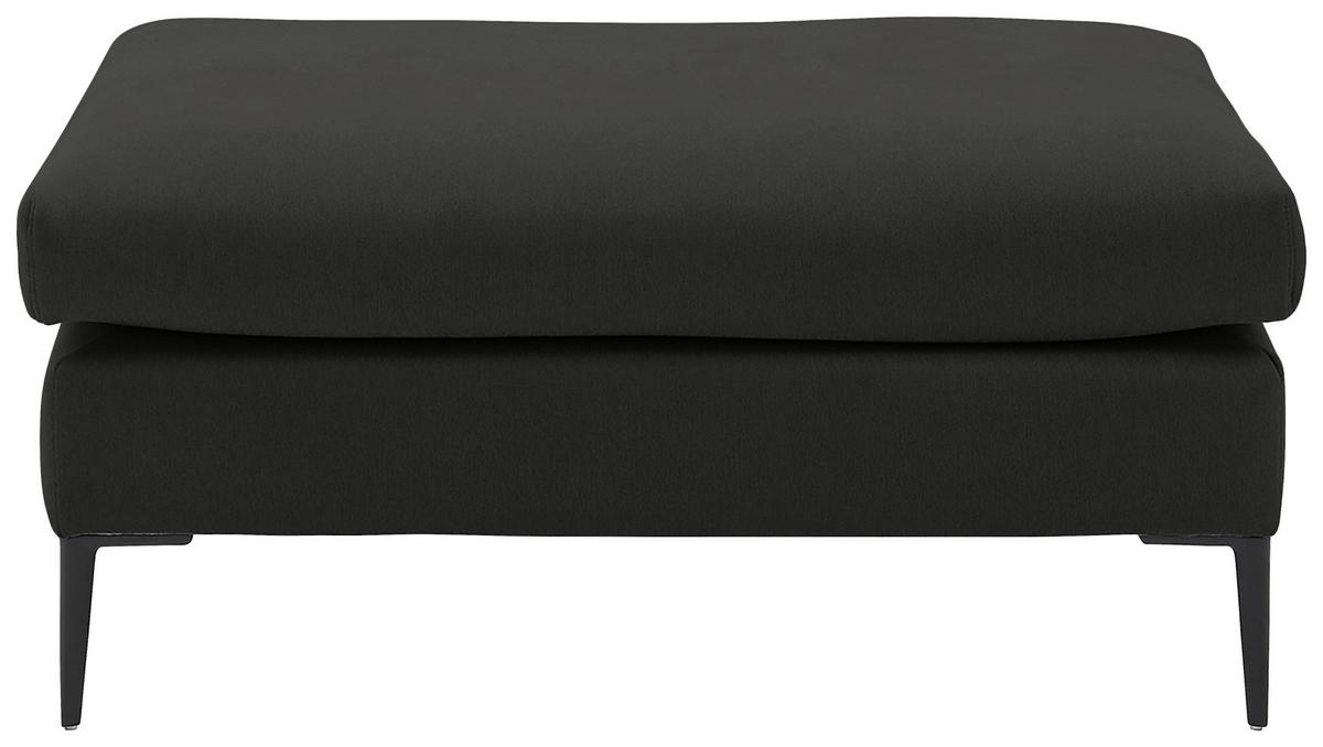 Hocker Aurora Ii - Schwarz/Graphitfarben, MODERN, Textil (100/43/69cm) - Trendmanufaktur