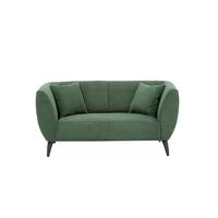 2-sitzer-sofa Colori Grün Rücken Echt - Schwarz/Grün, MODERN, Textil (172/83/88cm) - MID.YOU