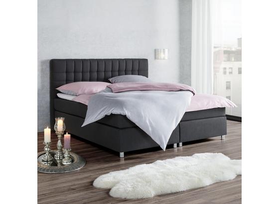 Boxspring Posteľ Tom 180x200cm Vrátane Toppera - antracitová, Moderný, kov/drevo (221/188/118cm) - Mömax modern living Boxspring Posteľ Tom 180x200cm Vrátane Toppera - antracitová, Moderný, kov/drevo (221/188/118cm) - Mömax modern living