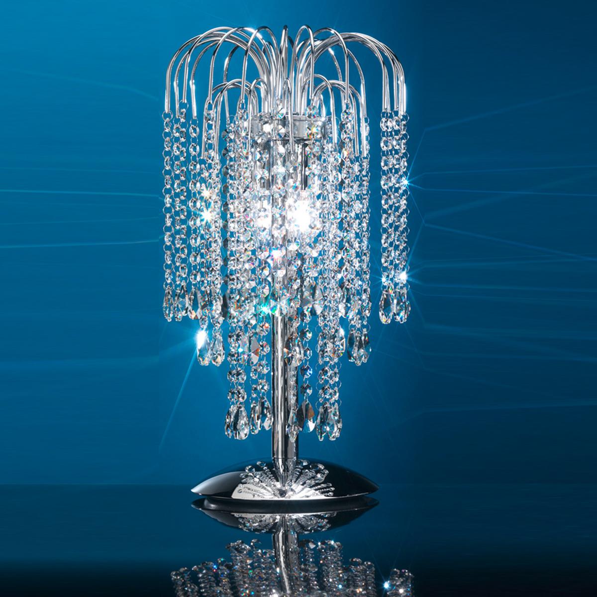 Kristall-tischleuchte 4698/lg - Chromfarben, LIFESTYLE, Glas/Metall (25/50cm)