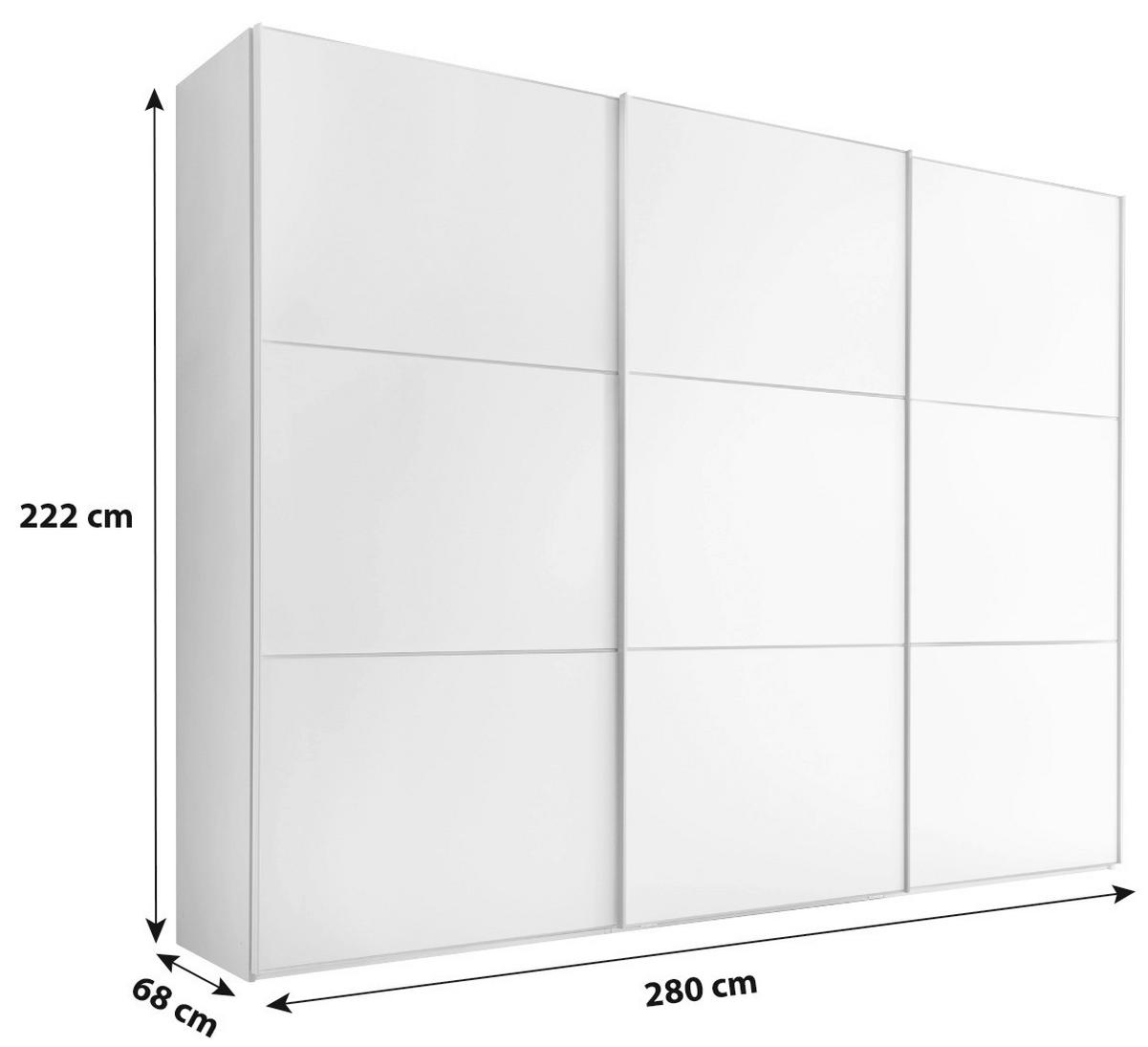Tolóajtós Szekrény Includo 280/222 Cm - fehér, Modern (280/222/68cm) - MID.YOU