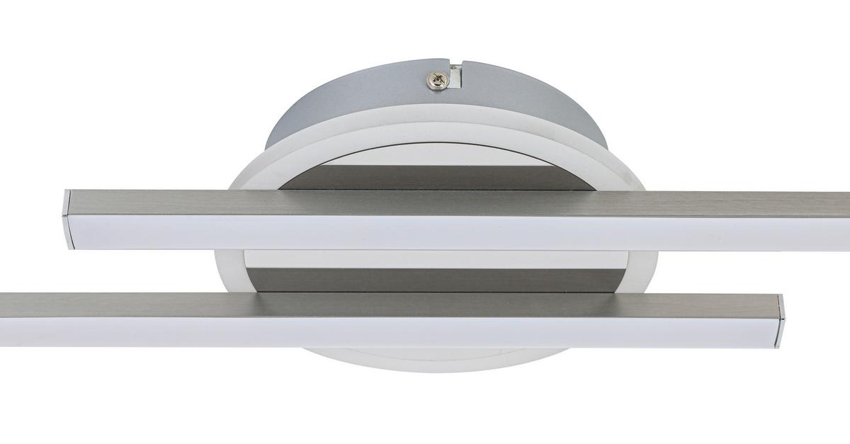 Led-deckenleuchte Cennet - Chromfarben/Alufarben, Basics, Kunststoff/Metall (15/58/5cm) - Luca Bessoni