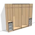 Schwebetürenschrank + Spiegel B: 274cm Ondega Eiche Dekor - Eichefarben, KONVENTIONELL, Holzwerkstoff (274/242,2/61cm) - Ondega