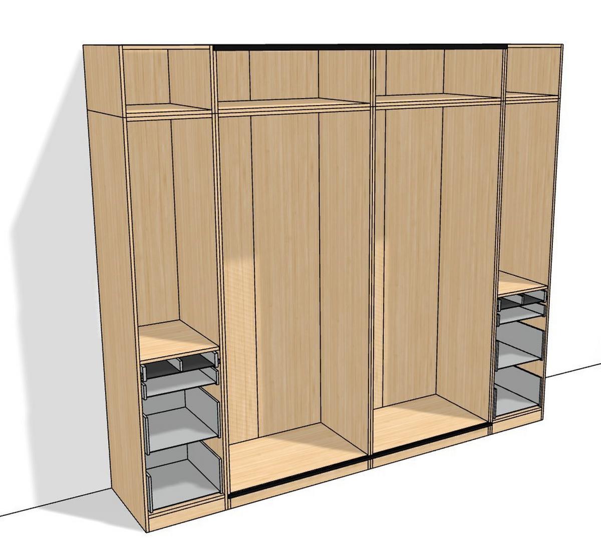 Schwebetürenschrank + Spiegel B: 274cm Ondega Eiche Dekor - Klar/Eichefarben, KONVENTIONELL, Holzwerkstoff (274/242,2/61cm) - Ondega