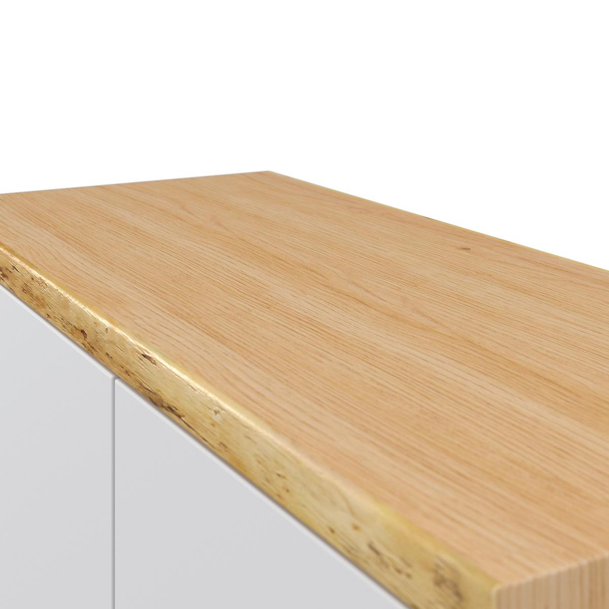 Komoda CARLOS - bílá/barvy dubu, Moderní, dřevo (100/122/42cm) - Modern Living