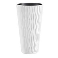 Kaspó Sandy Slim 40cm - fehér, műanyag (40cm)