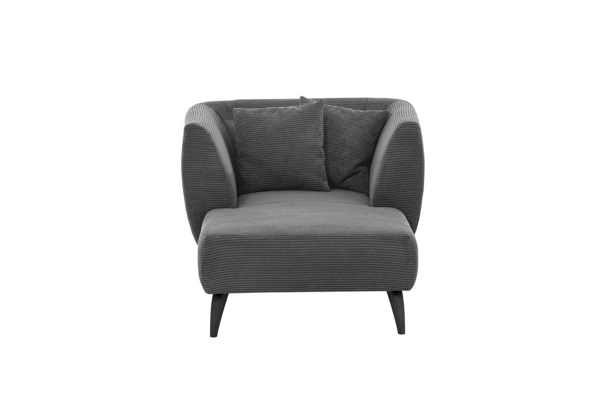 XXL-Sessel inkl. Zierkissen Colori Grau - Schwarz/Grau, MODERN, Textil (108/84/155cm) - MID.YOU