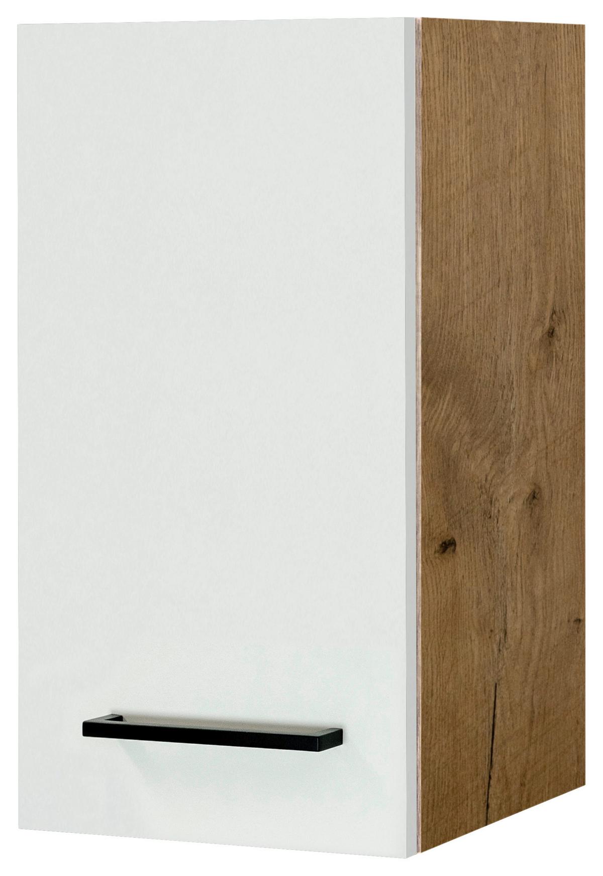 Horní kuchyňská skříňka AVILA - barvy dubu/černá, Konvenční, kov/kompozitní dřevo (30/54,8/32cm) - FlexWell