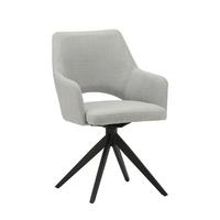 Stuhl Asher Grau, B: 54,5 Cm - Schwarz/Grau, MODERN, Textil/Metall (54,5/85/61,5cm) - MID.YOU