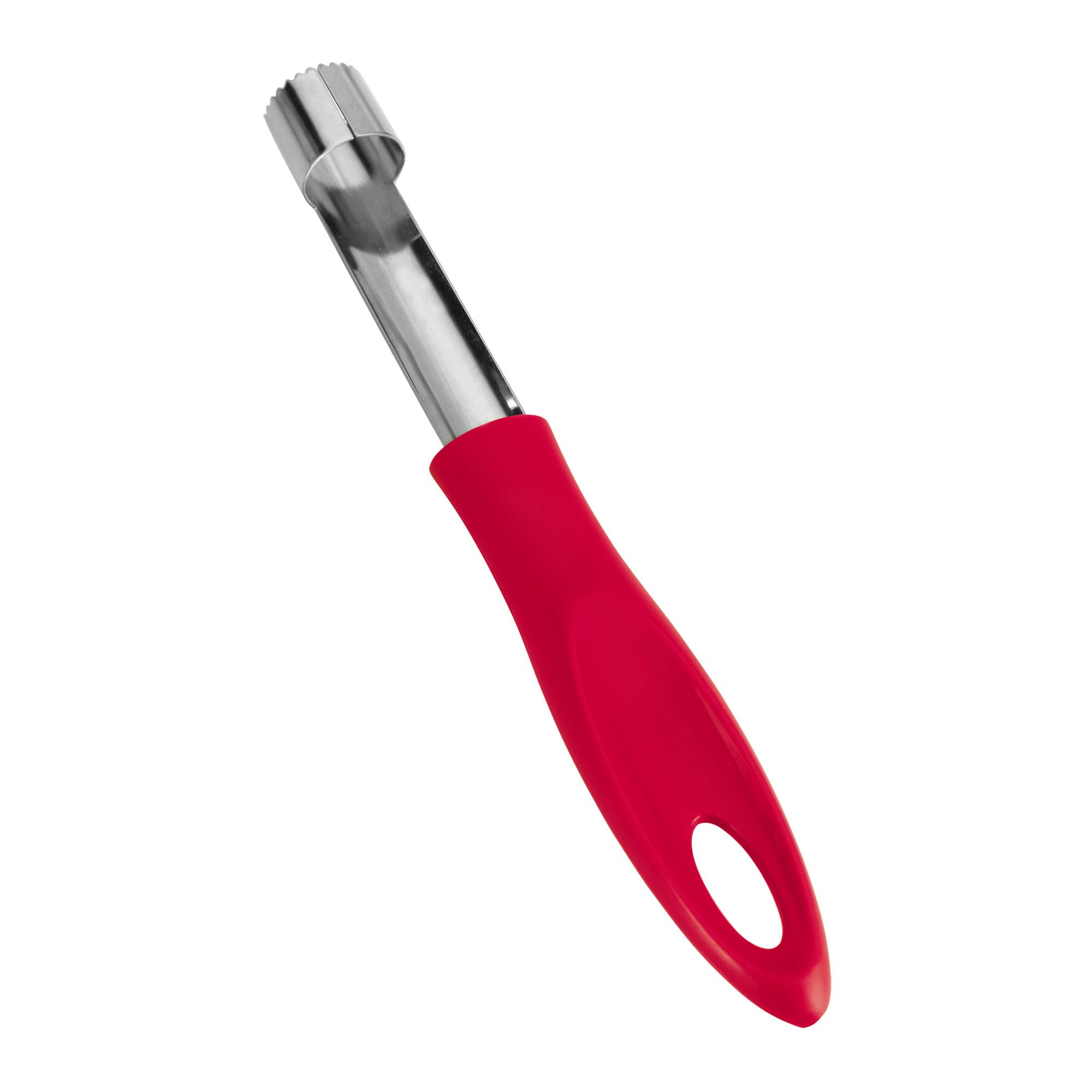 Metaltex 16,5 cm Länge Sparschäler mit rostfreier Klinge rotem Plastikgriff 