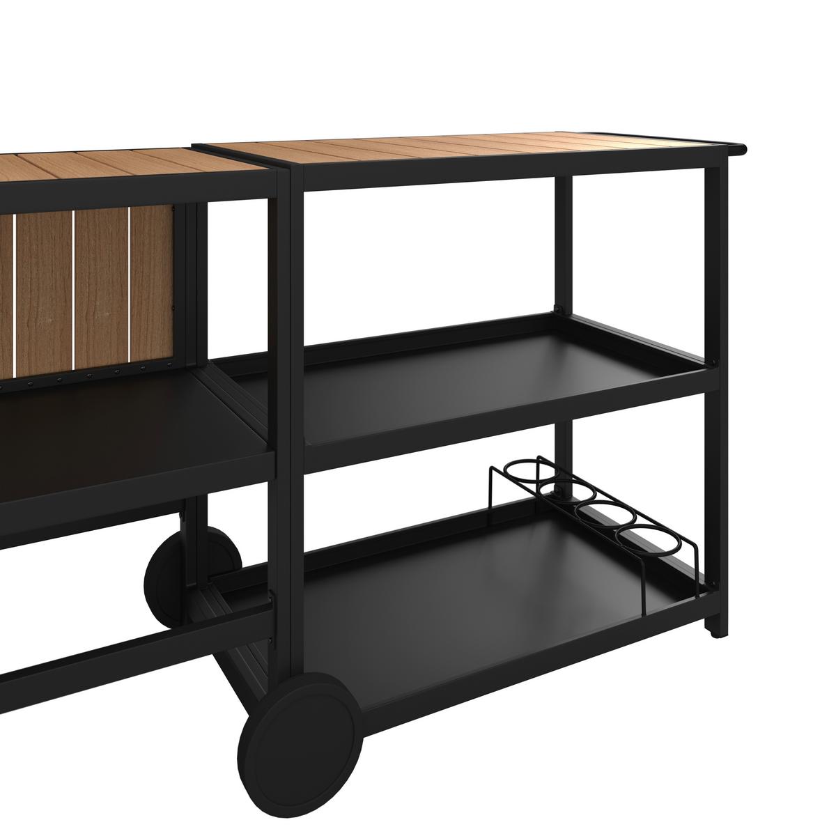 VENKOVNÍ KUCHYNĚ DELIA - šedá/černá, Moderní, kov/plast (239/90/120cm) - Bessagi Garden