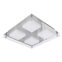 LED-Deckenleuchte L: 24 cm Quadratisch - Chromfarben, Design, Kunststoff/Metall (24/24/4,7cm) - Näve