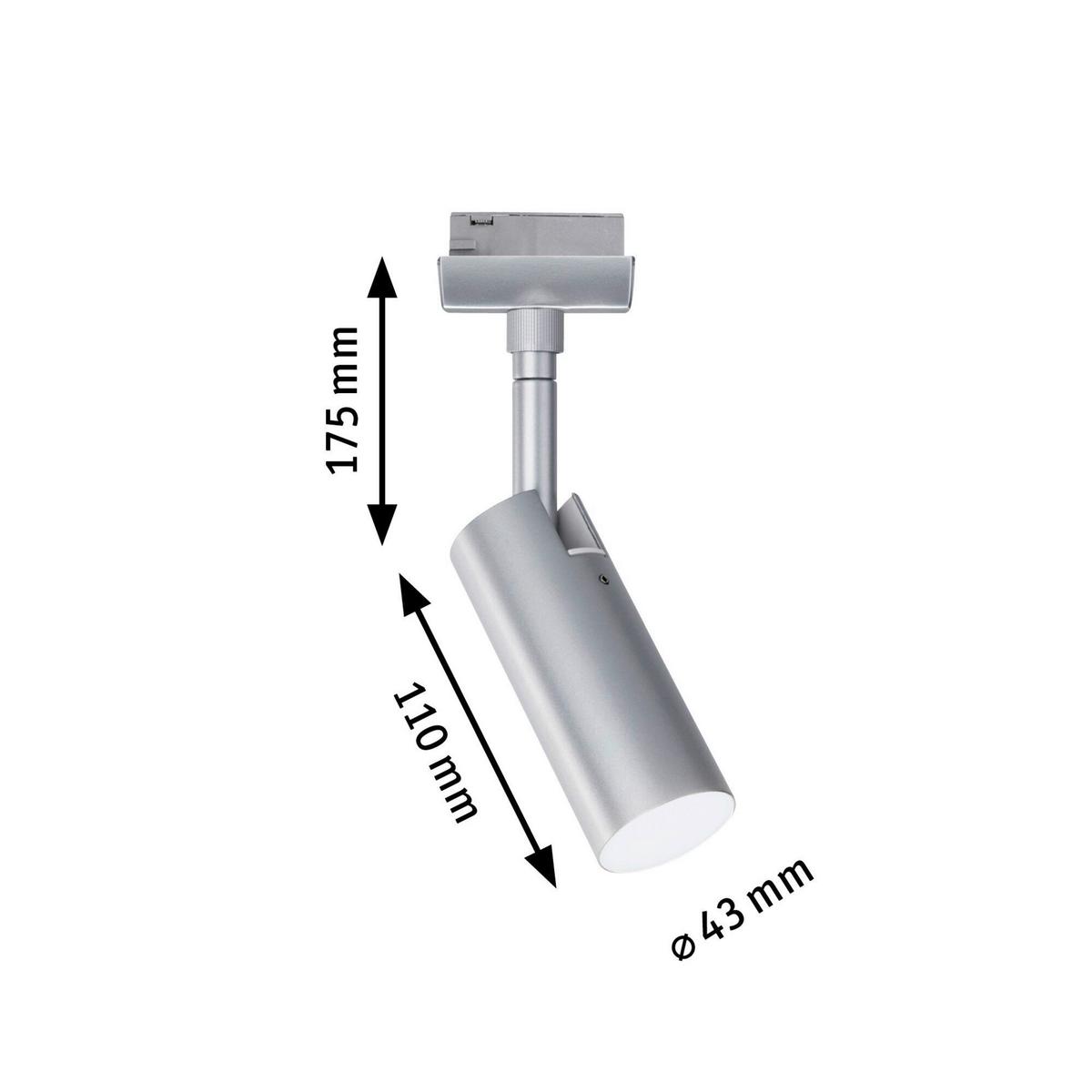 Schienensystem Urail Strahler 96800 In Chromfarben - Chromfarben, Design, Metall (4,2/18,6cm) - Paulmann
