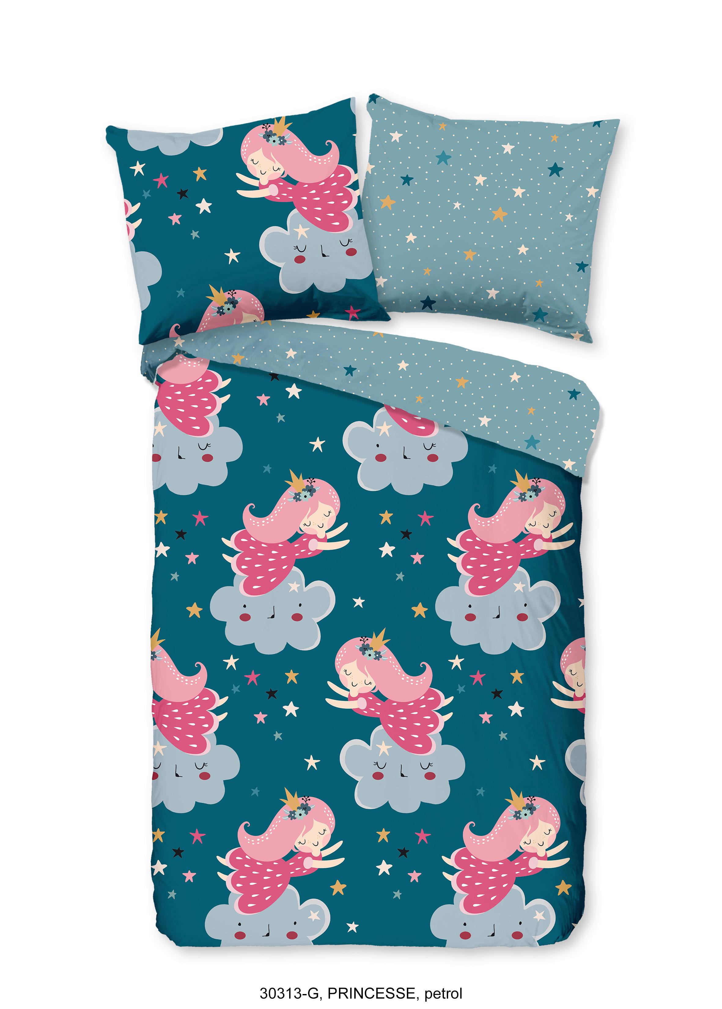 Kinderbettwäsche Princesse Multicolor 120x150 Cm - Multicolor, Trend, Textil (120/150cm)