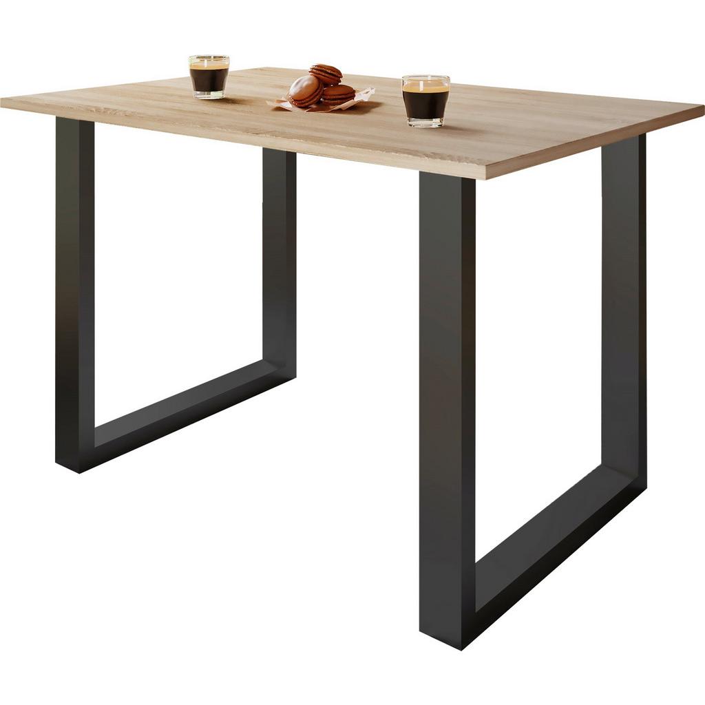 Schreibtisch Lona Schwarz/Eiche Dekor B: 160 cm