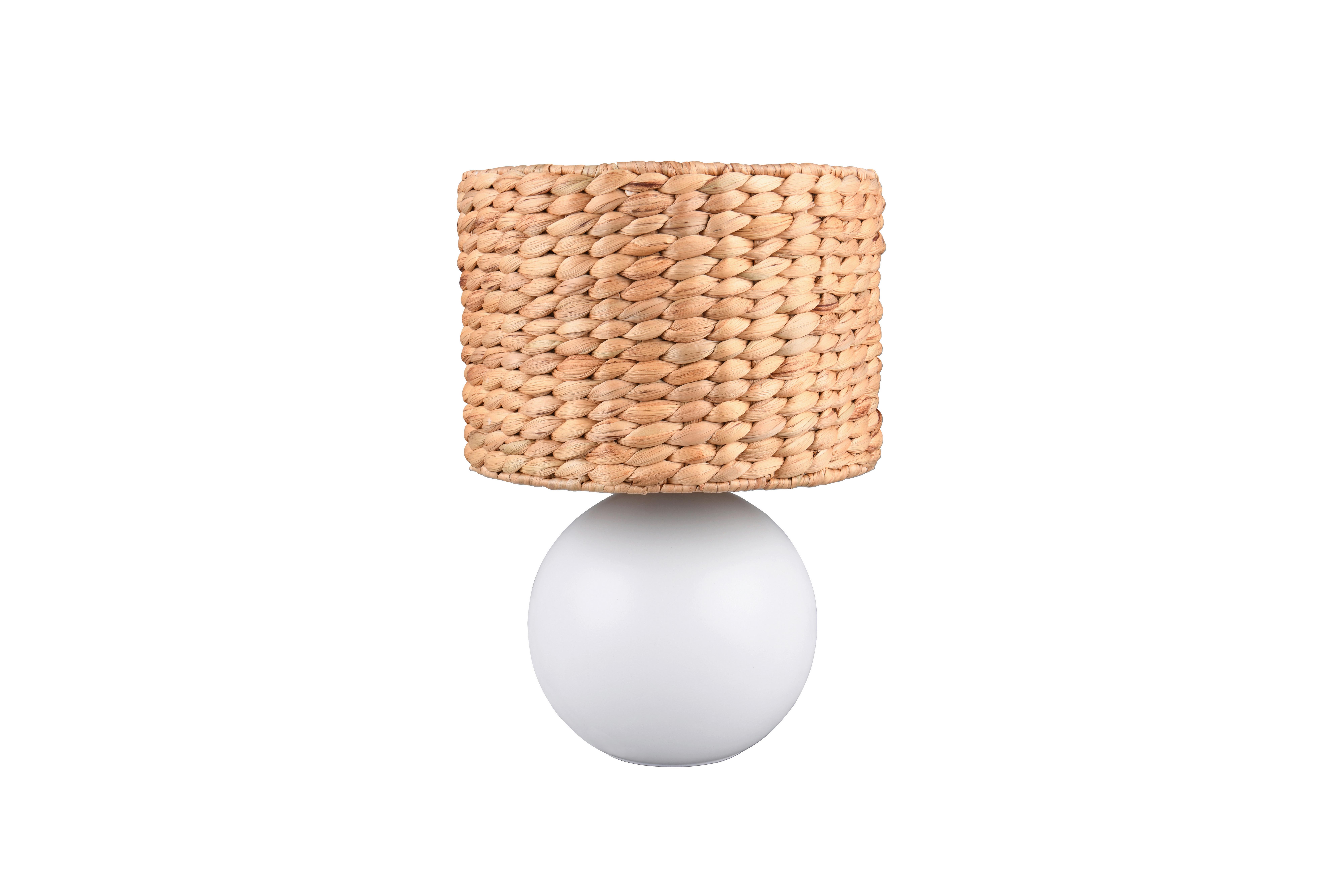 Tischleuchte 518990101 Vina - Braun/Weiß, Basics, Naturmaterialien/Keramik (28/40cm) - Trio Leuchten