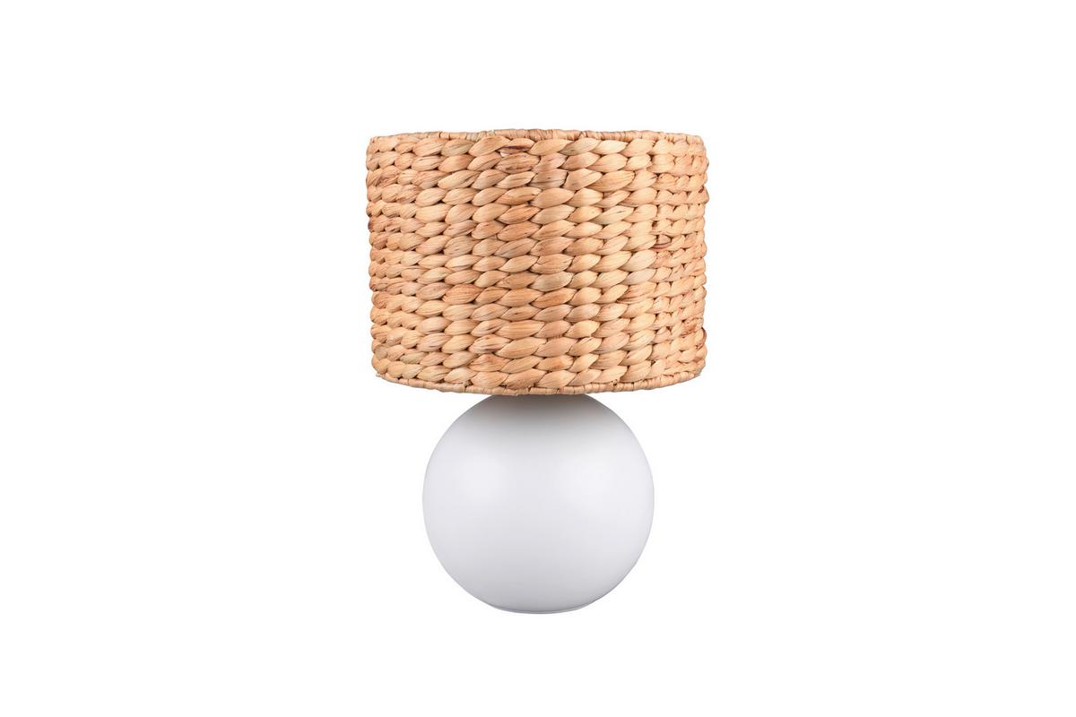 Tischleuchte 518990101 Vina - Braun/Weiß, Basics, Naturmaterialien/Keramik (28/40cm) - Trio Leuchten