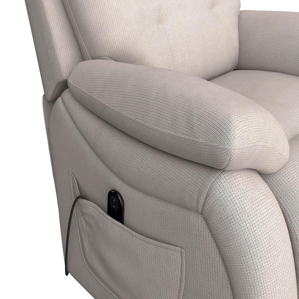 Relaxsessel Mario Webstoff beige, B: 89 cm - Beige/Schwarz, MODERN, Textil/Metall (89/107/94cm) - James Wood