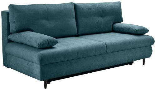 Schlafsofa Virgo - Petrol/Schwarz, KONVENTIONELL, Textil (212/97/105cm) - MID.YOU