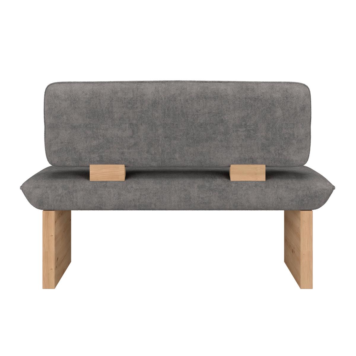 SITZBANK BELUNA II - Eichefarben/Grau, KONVENTIONELL, Holzwerkstoff/Textil (120/87/67cm) - James Wood