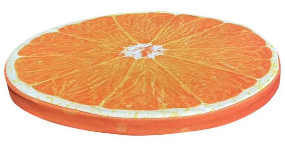Sitzkissen Fruits - Orange, MODERN, Textil (38/2.5cm) - Luca Bessoni