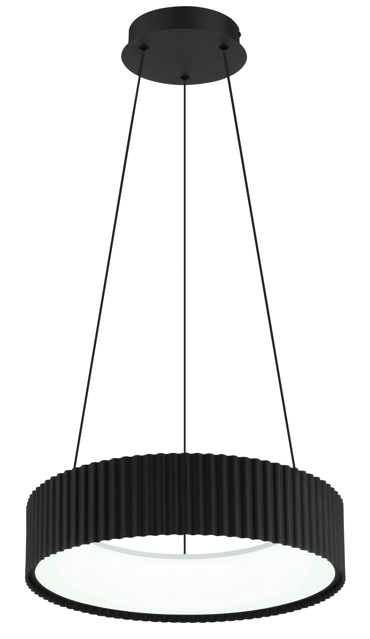 ZÁVĚSNÉ LED SVÍTIDLO KEMP - bílá/černá, Basics, kov/plast (46/12cm) - Globo
