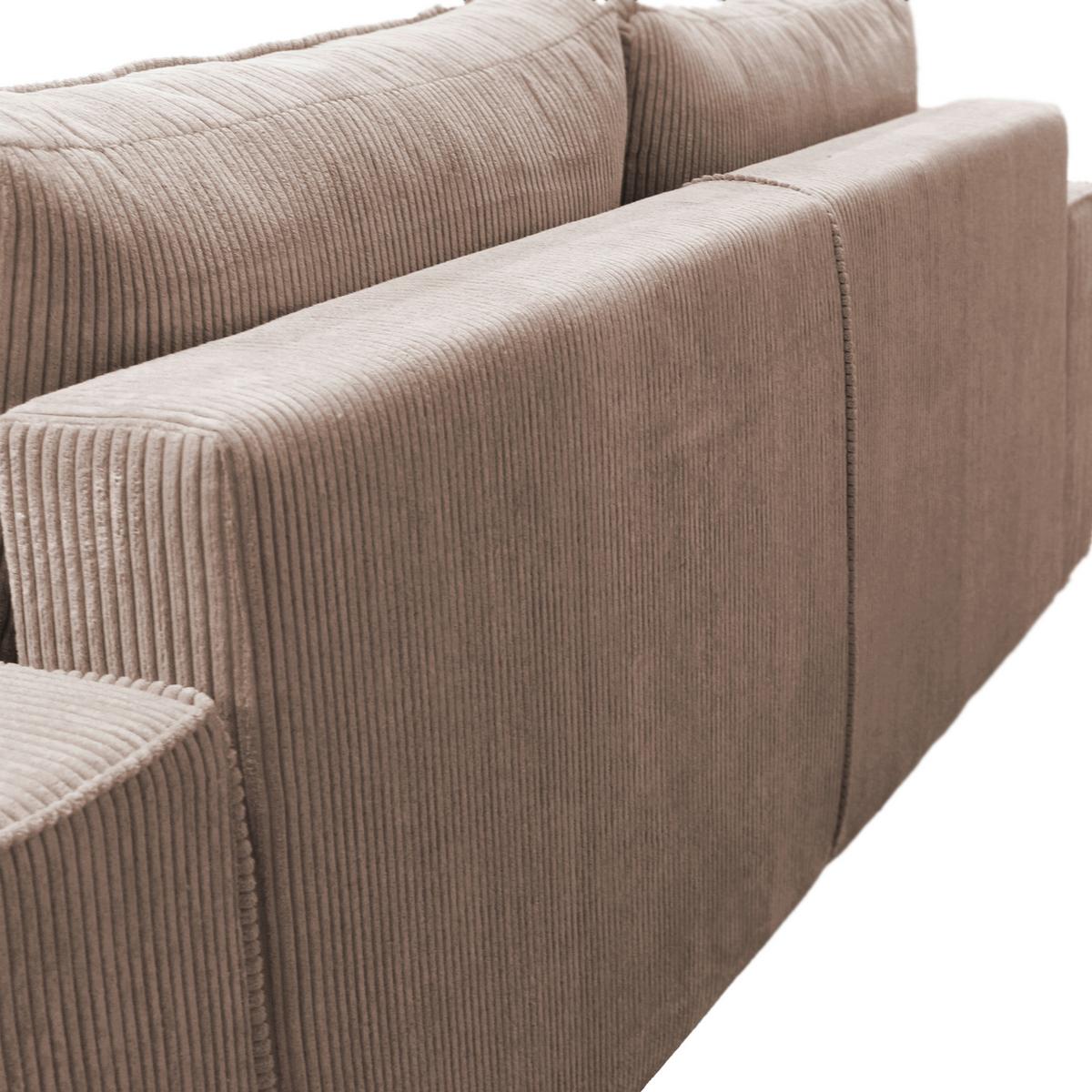 Schlafsofa Loft Rosa B: 255cm - Schwarz/Rosa, Design, Textil (255/90/97cm) - MID.YOU