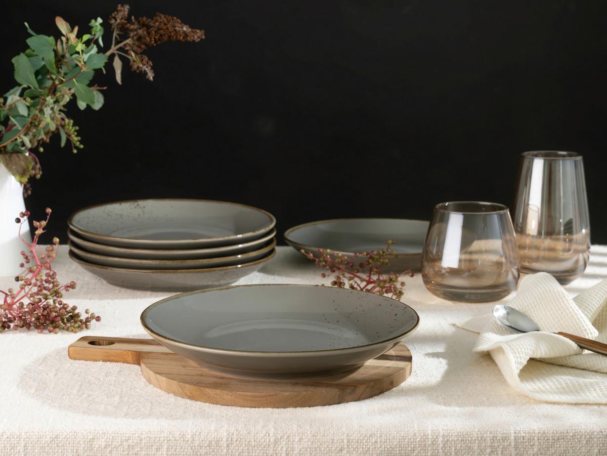SUPPENTELLERSET 22046 NATURE COLLECTION - Grau, Trend, Keramik (22cm) - Creatable