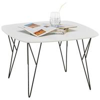 Konferenční stolek PERCY - bílá/černá, Moderní, kov/kompozitní dřevo (70/70/45cm) - Mömax