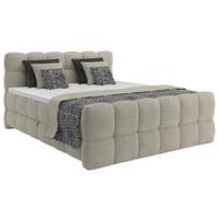 BOXSPRINGBETT inkl. Bettkasten 160x200 - Hellgrau/Schwarz, Trend, Holz/Holzwerkstoff (160/200cm) - Sembella