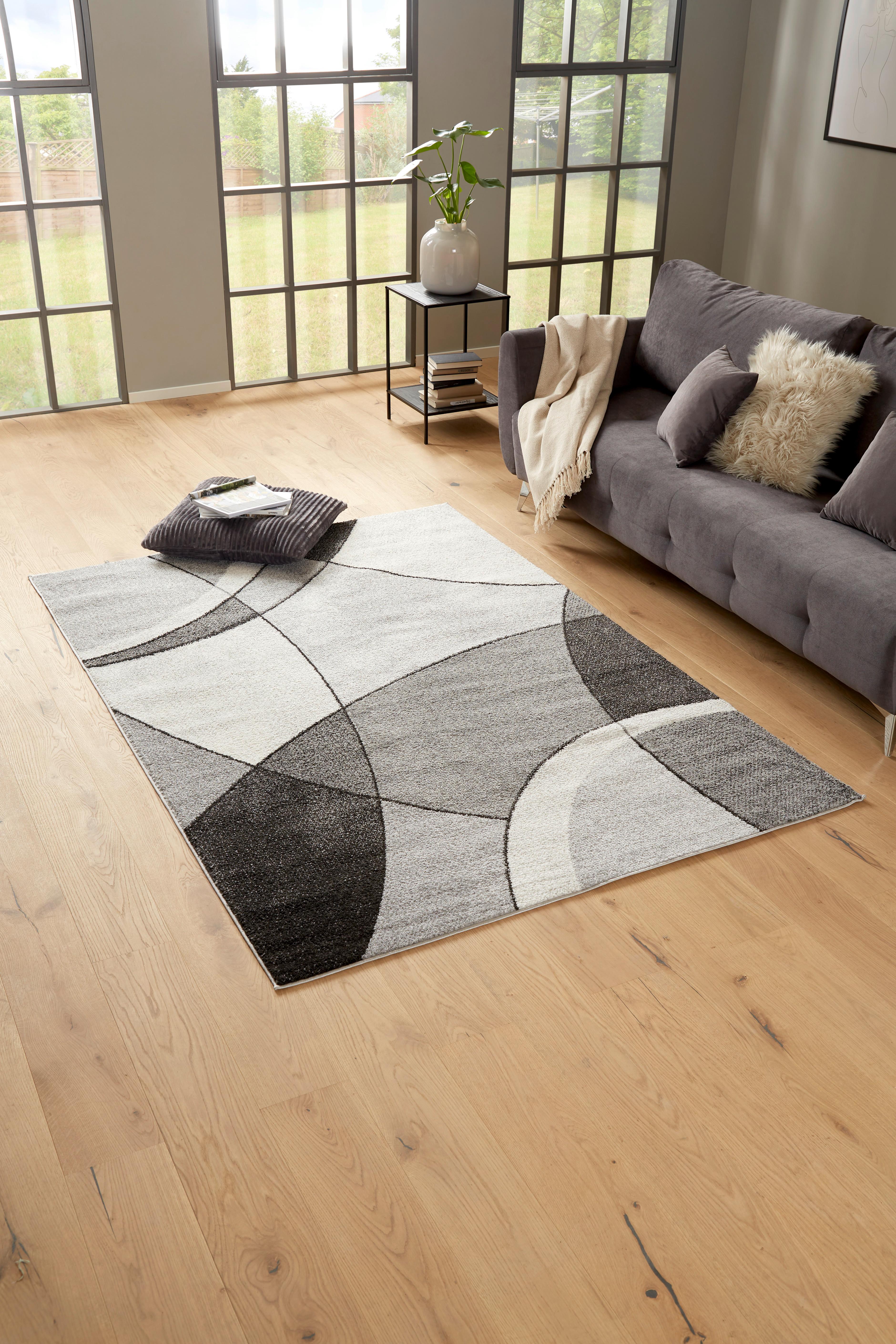 Szőtt Szőnyeg Alexa Kb. 120/160cm - antracit, Modern, textil (120/160cm) - Luca Bessoni