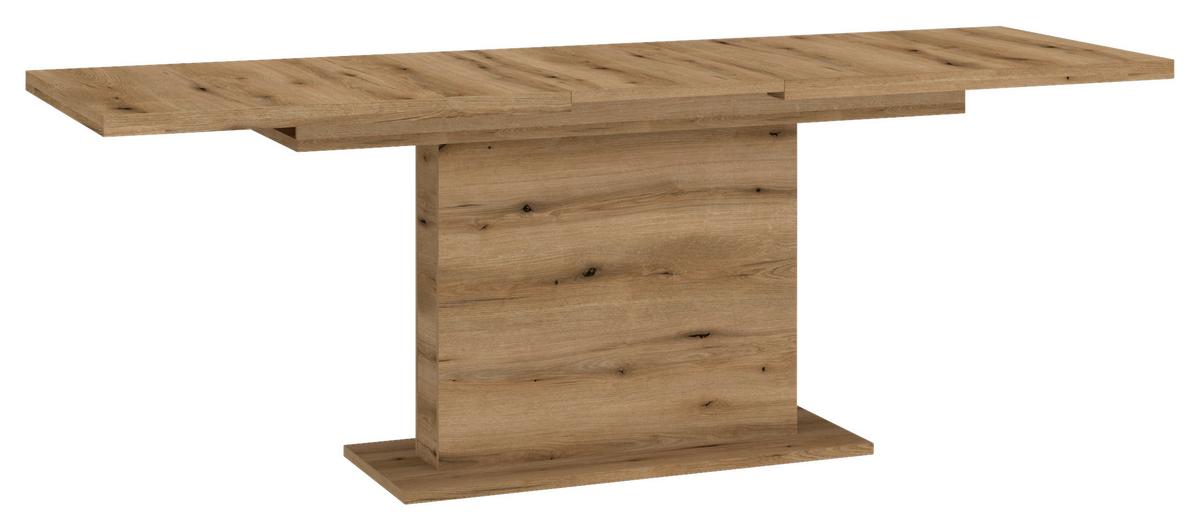 Jídelní stůl MANILLA 160-200x90cm - barvy dubu, Konvenční, kompozitní dřevo (160-200/76,2/90cm)