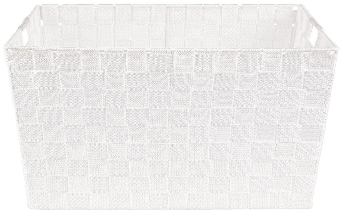 Aufbewahrungskorb Carolyn 44x32 cm Kunststoff Weiß - Türkis/Rosa, Basics, Kunststoff (44/23/32cm) - Ondega