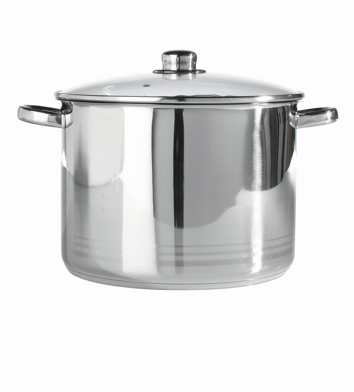 Hrnec Paula, 11,4l - čiré/barvy nerez oceli, Konvenční, kov/sklo (28/20cm) - Mömax